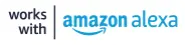 Works with Amazon Alexa integration badge for TP-Link Tapo smart security cameras.